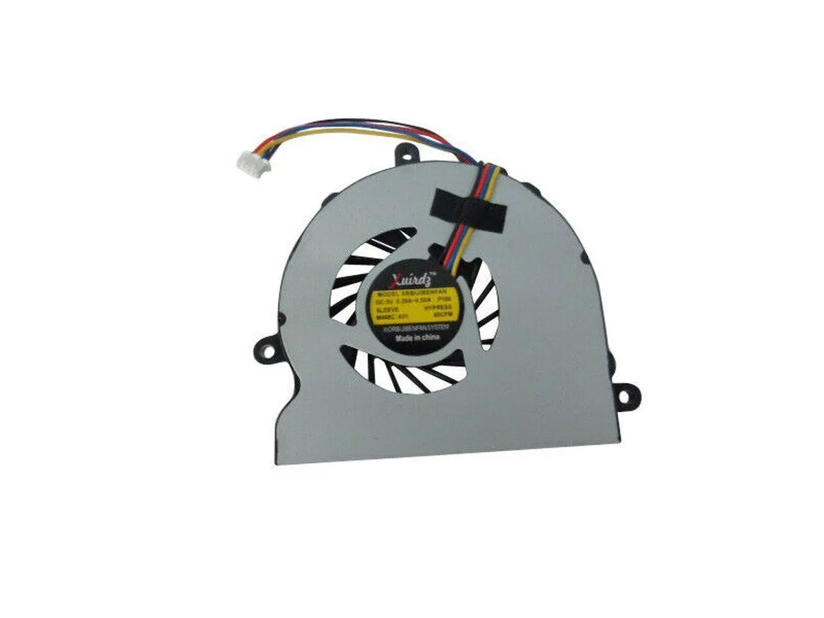 New black laptop CPU cooling fan with copper heatsink and plastic housing
