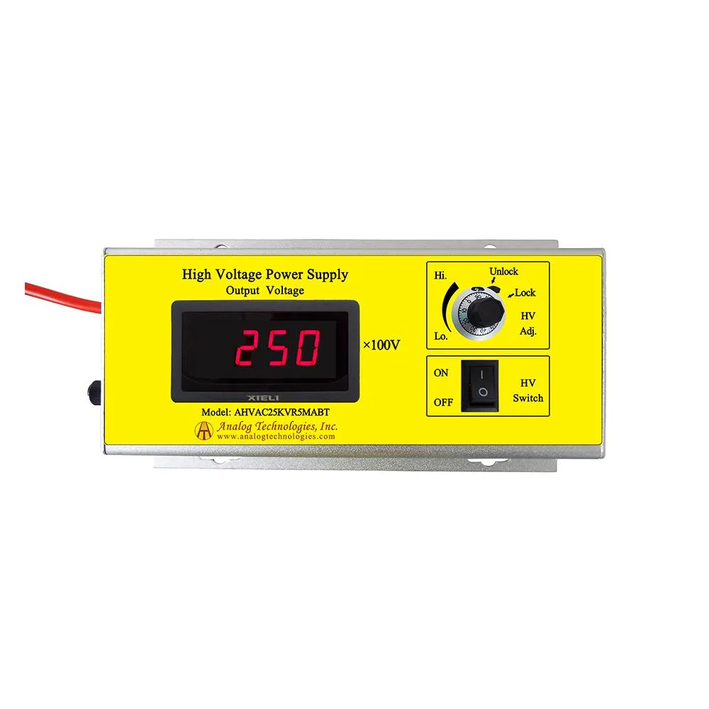 Compact high-voltage power supply unit with digital display