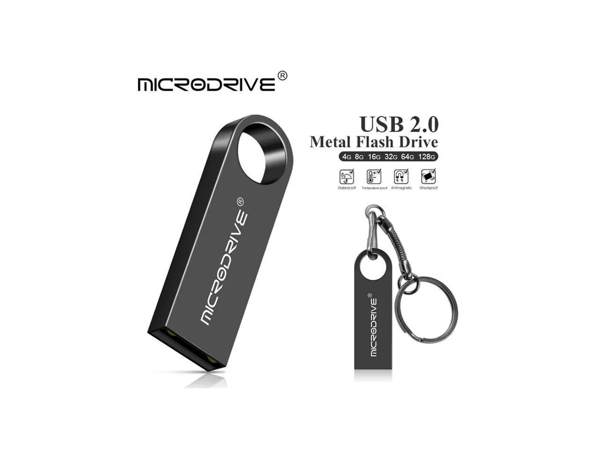 BONAEVER BONAEVER Mini USB 2.0 Flash Drive 32GB Black Metal — снимка на продукта