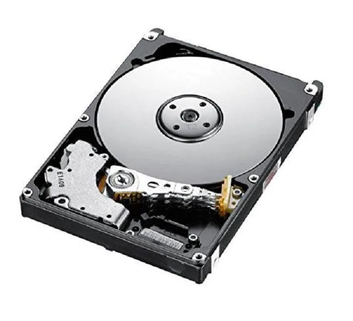 Silver 3.5 inch internal hard drive with circuit board visible