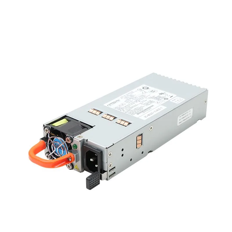 Silver ATX power supply unit with fan grille