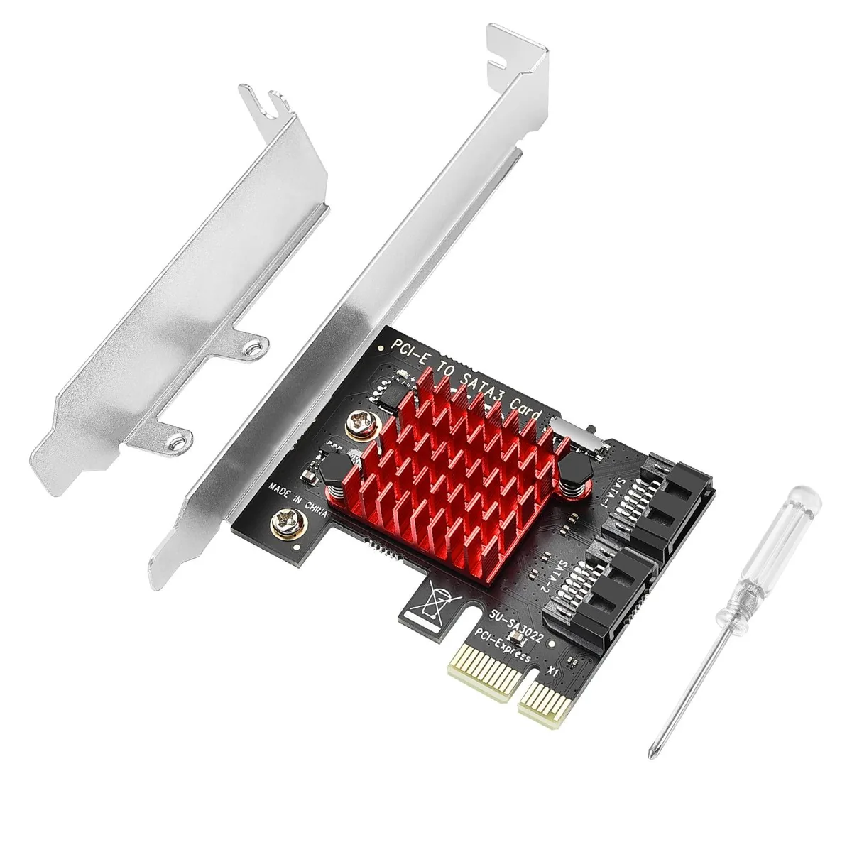 WRIARICH WRIARICH PCIe SATA 3.0 2-Port Controller Card with Low Profile Bracket — ภาพสินค้า