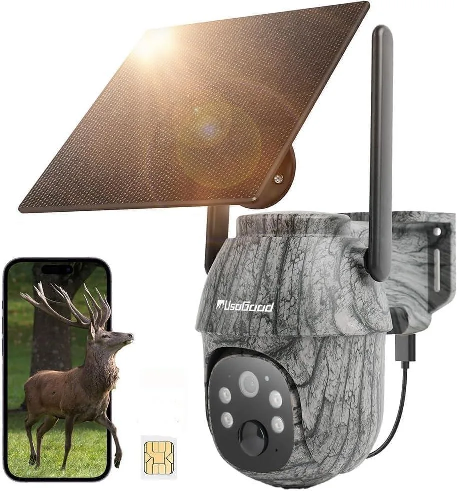 usogood TC18-SK 4G LTE Cellular Trail Camera 360° 2K 1920p Solar IP66 — preces foto