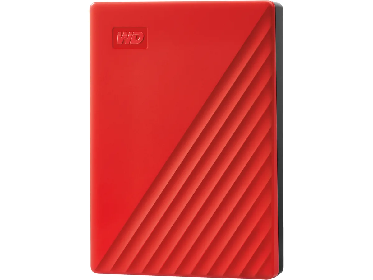 Western Digital Western Digital My Passport 4TB portable hard drive USB 3.2 Gen 1 Red WDBPKJ0040BRD-WESN — 제품 사진
