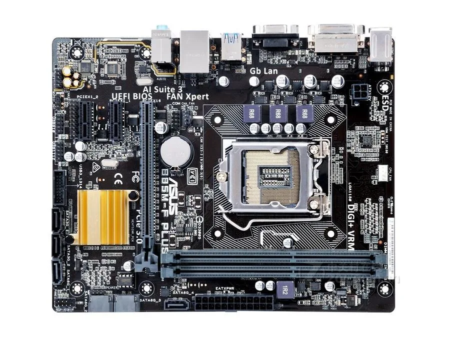 Green Micro ATX motherboard with silver heatsinks and black slots