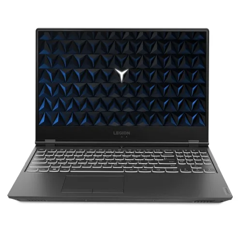 Black 15.6 inch gaming laptop with thin bezels and white backlit keyboard