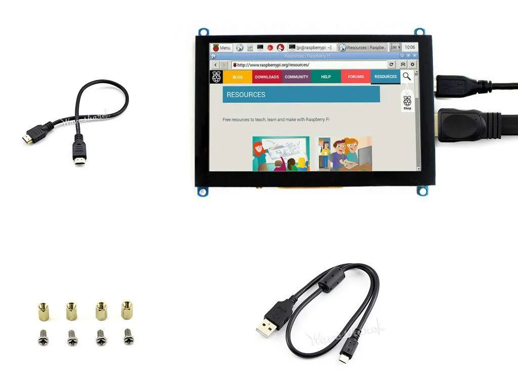 LORDWORLD LORDWORLD 5 inch Capacitive Touch HDMI Display 800x480 — foto produk