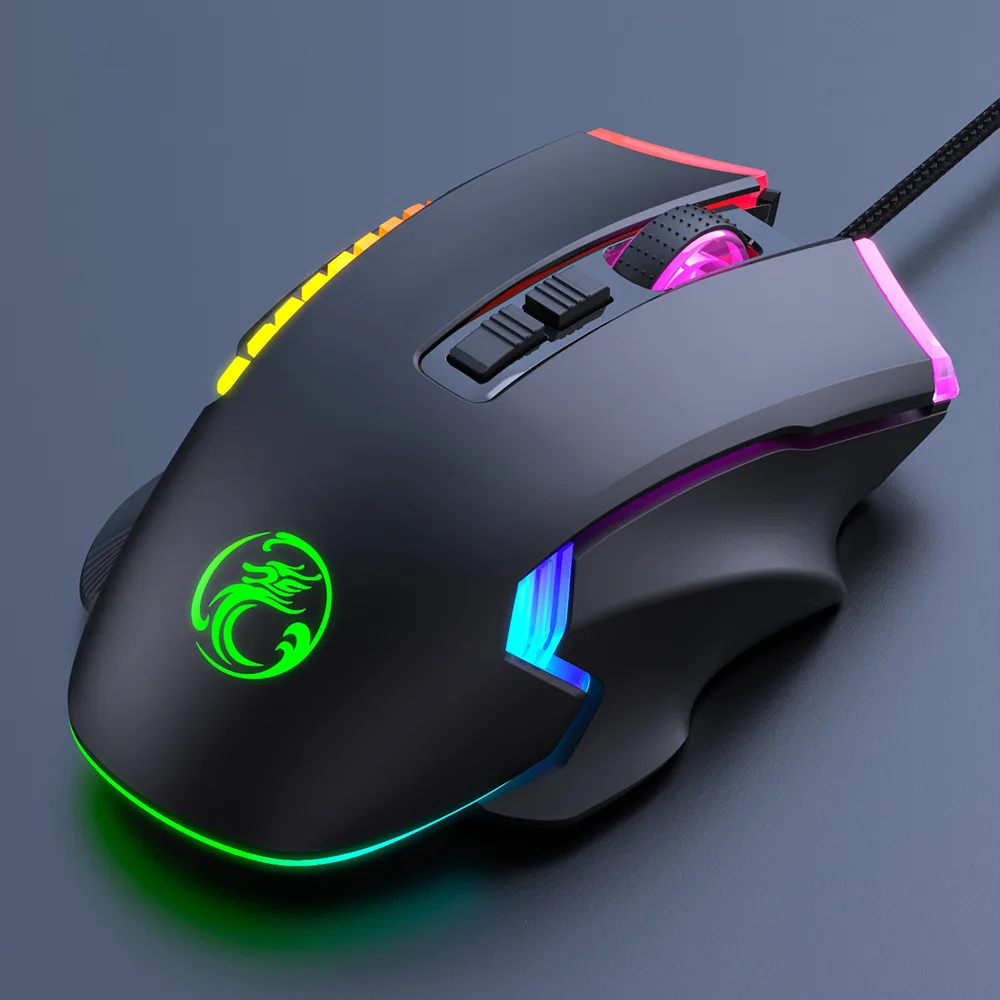Hitoor Hitoor iMICE T70 Gaming Mouse Wired 7200 DPI 8 Buttons Black — product photo