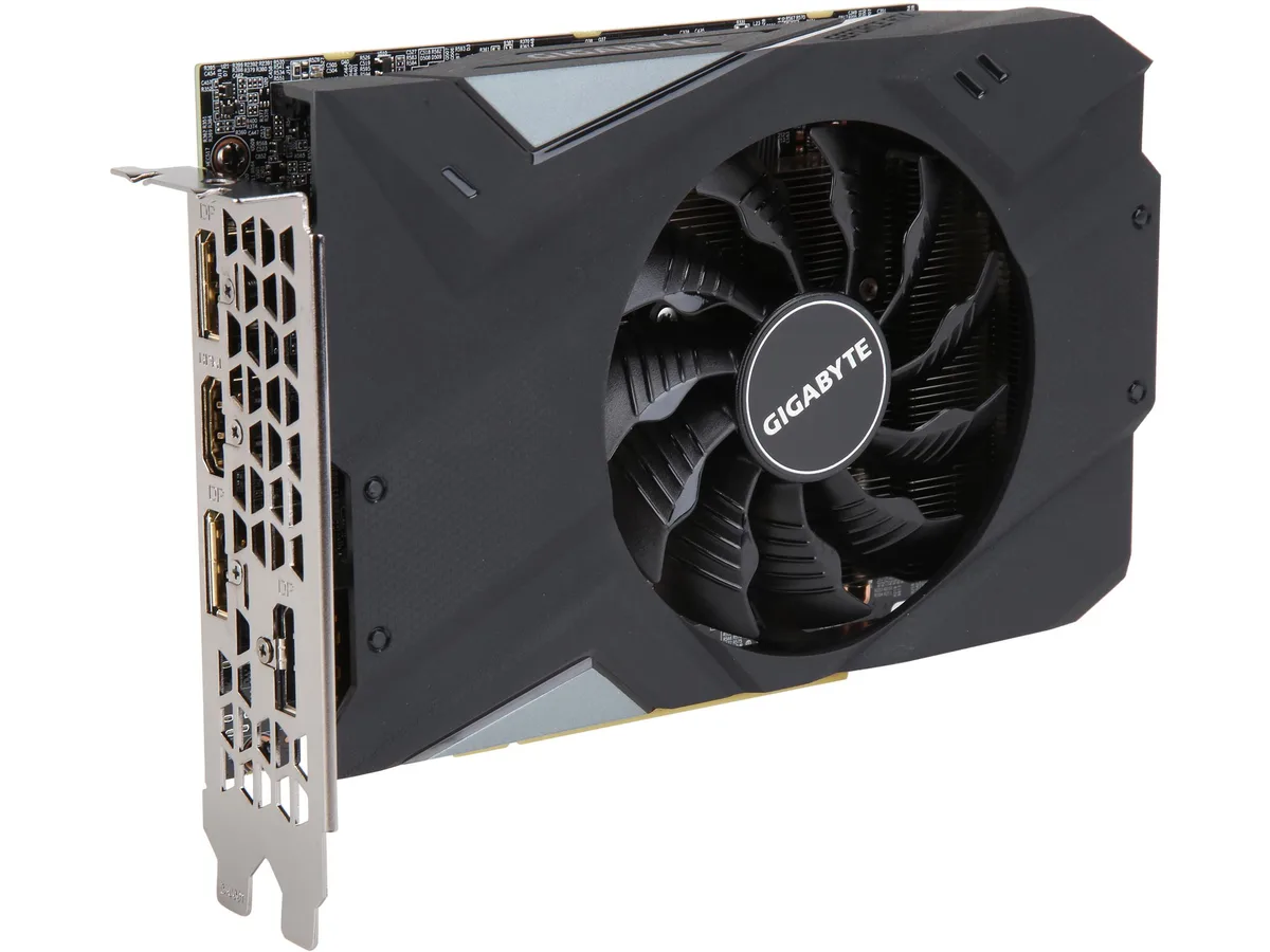 Gigabyte RTX 2060 dual-slot graphics card with silver shroud and two fans