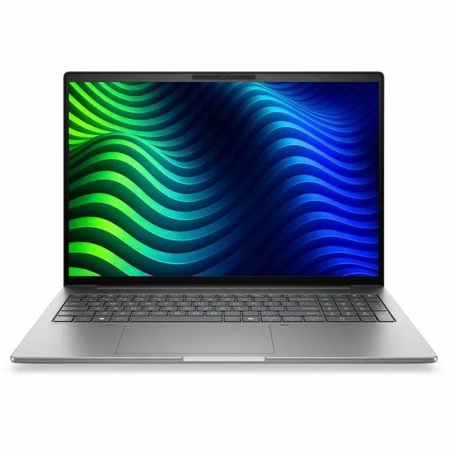 Silver 16 inch workstation laptop with matte finish and slim profile