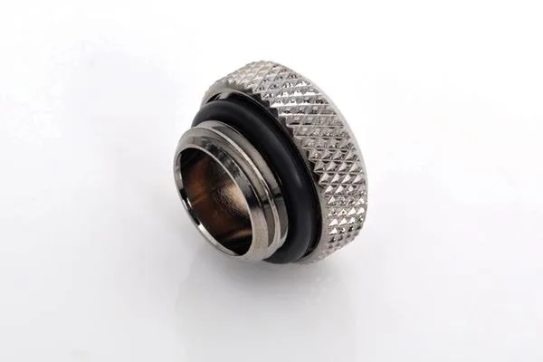Black Sparkle brass multi-link adapter with G1/4 inch threads for 12mm rigid tubing