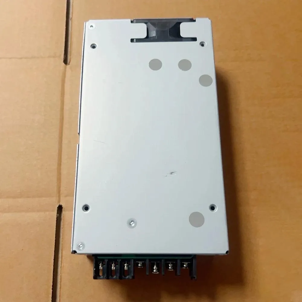 Rectangular ATX power supply unit in matte metal finish