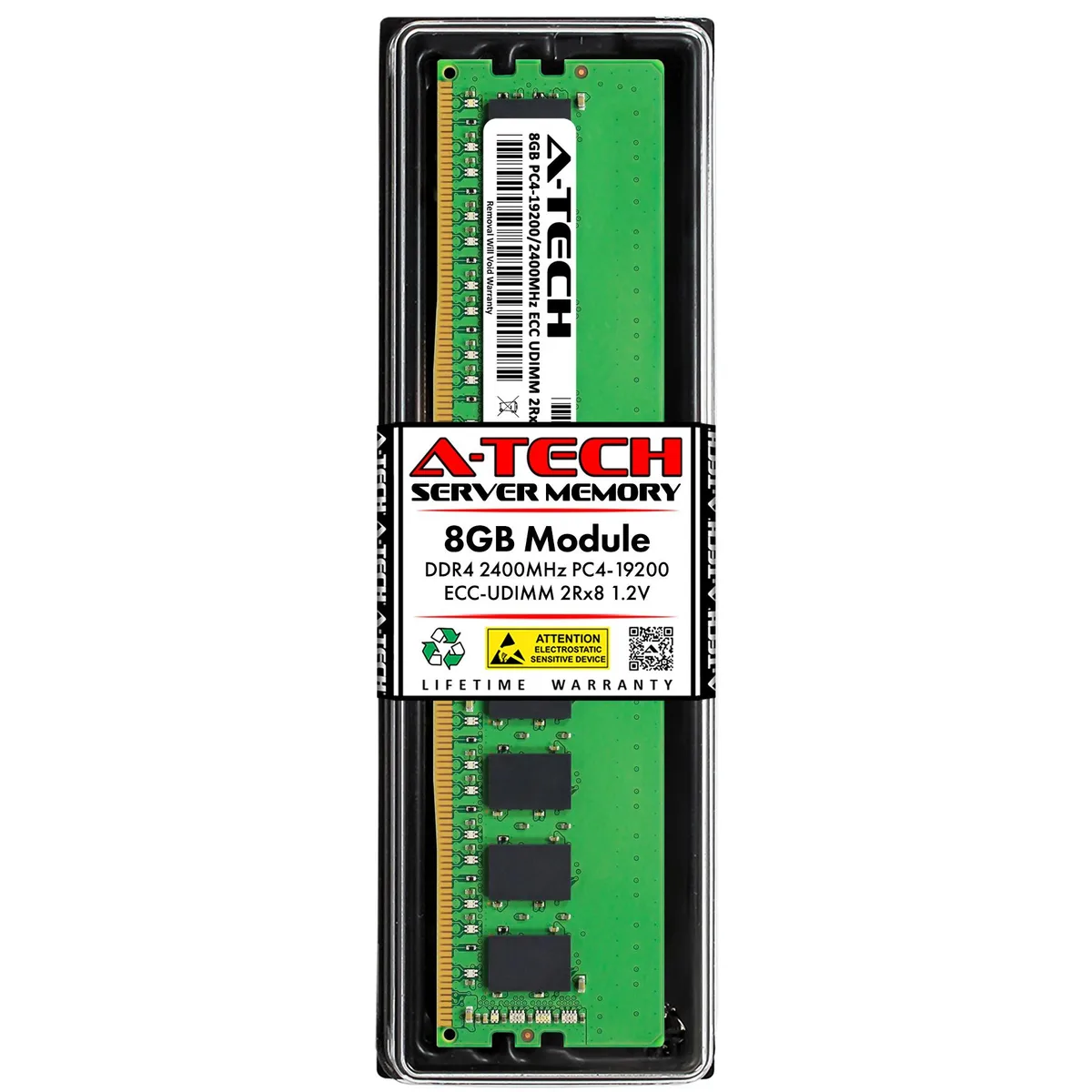 A-Tech A-Tech 8GB DDR4 2400 ECC UDIMM 2Rx8 for IBM-Lenovo 4X70P26062 Server Memory — product photo