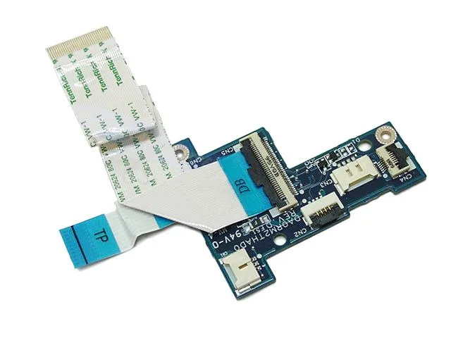 Small green circuit board with ribbon cable connector and part number G465F