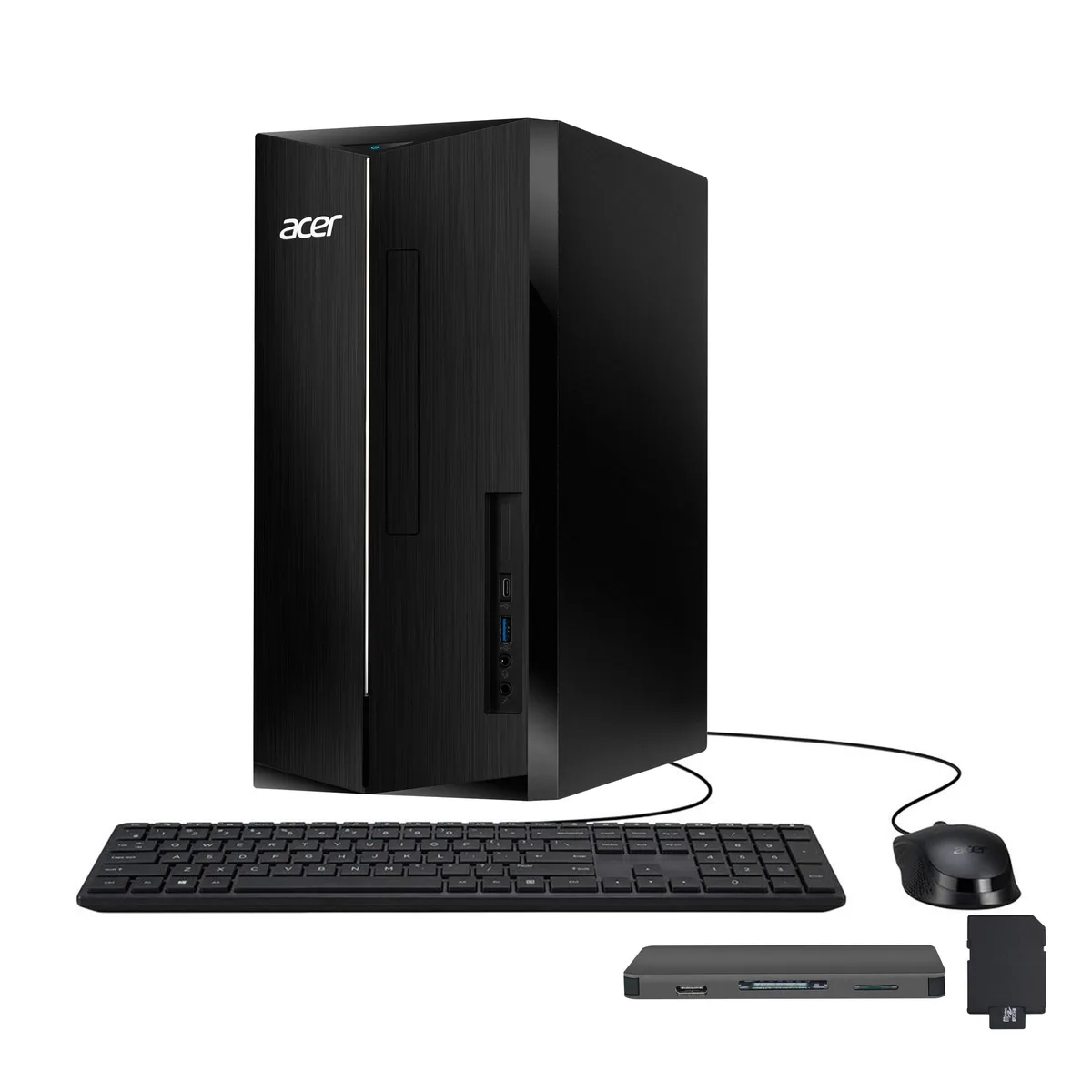 Acer America Acer Aspire Desktop i5-14400 16GB DDR5 672GB (512+160) Win 11 Pro Black — product photo