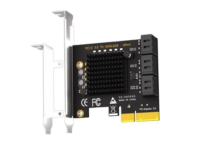 LORDWORLD LORDWORLD SA3026 6-Port PCIe X4 SATA Expansion Card — tuotekuva
