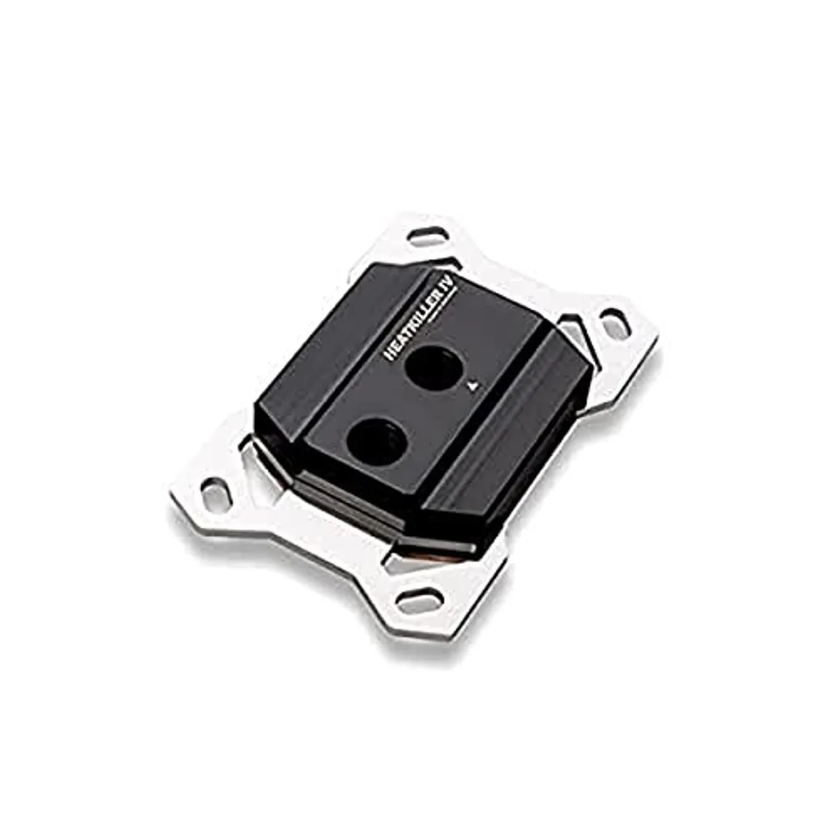 Rectangular black acetal CPU water block with copper base and G1/4 ports