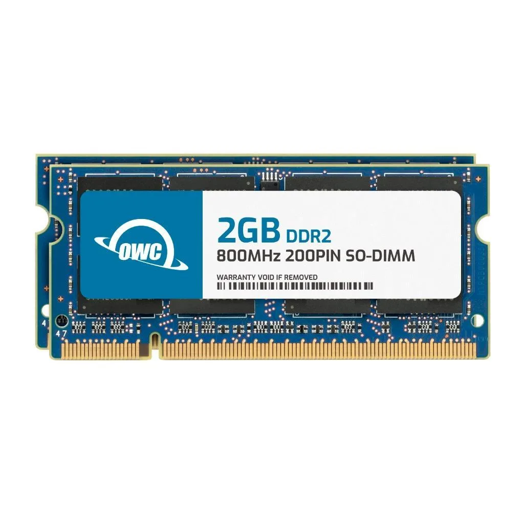OWC OWC 4GB (2x2GB) DDR2 800 PC2-6400 CL6 200-pin 1.8V SODIMM laptop RAM — fotografie produktu