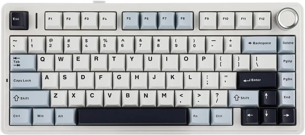 TUKO TUKO F75 75% Gasket Mechanical Gaming Keyboard Light Blue LEOBOG Reaper Switch — product photo