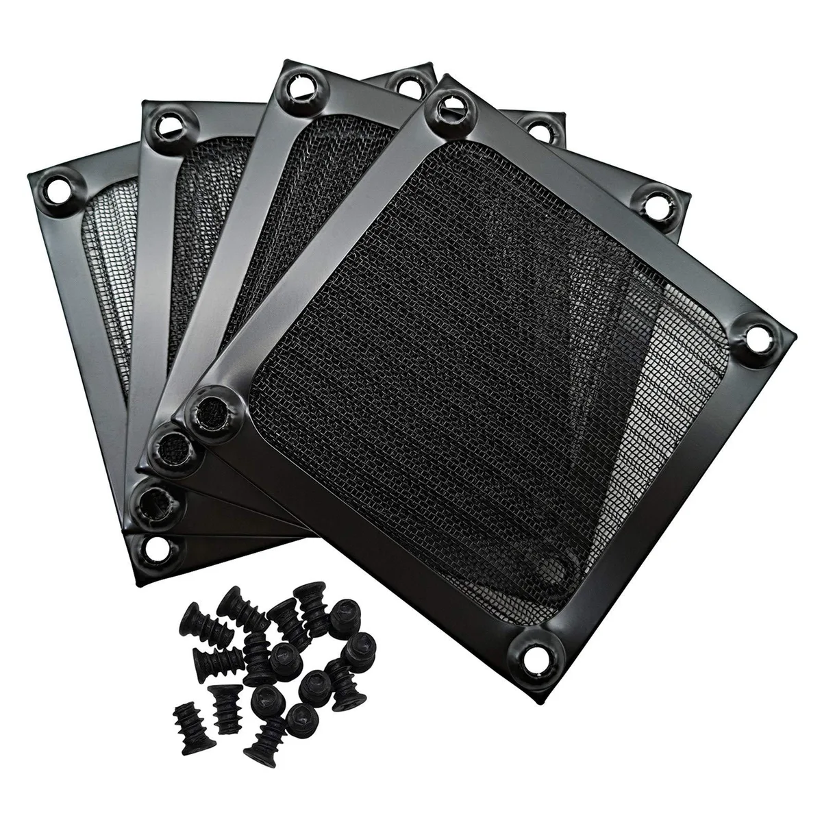  Westinghouse 80mm-black-4 fan accessory 80mm black 4 pack .6mm frame 1.5mm thick 24 mesh 71.5mm mount 2.43oz — ภาพสินค้า