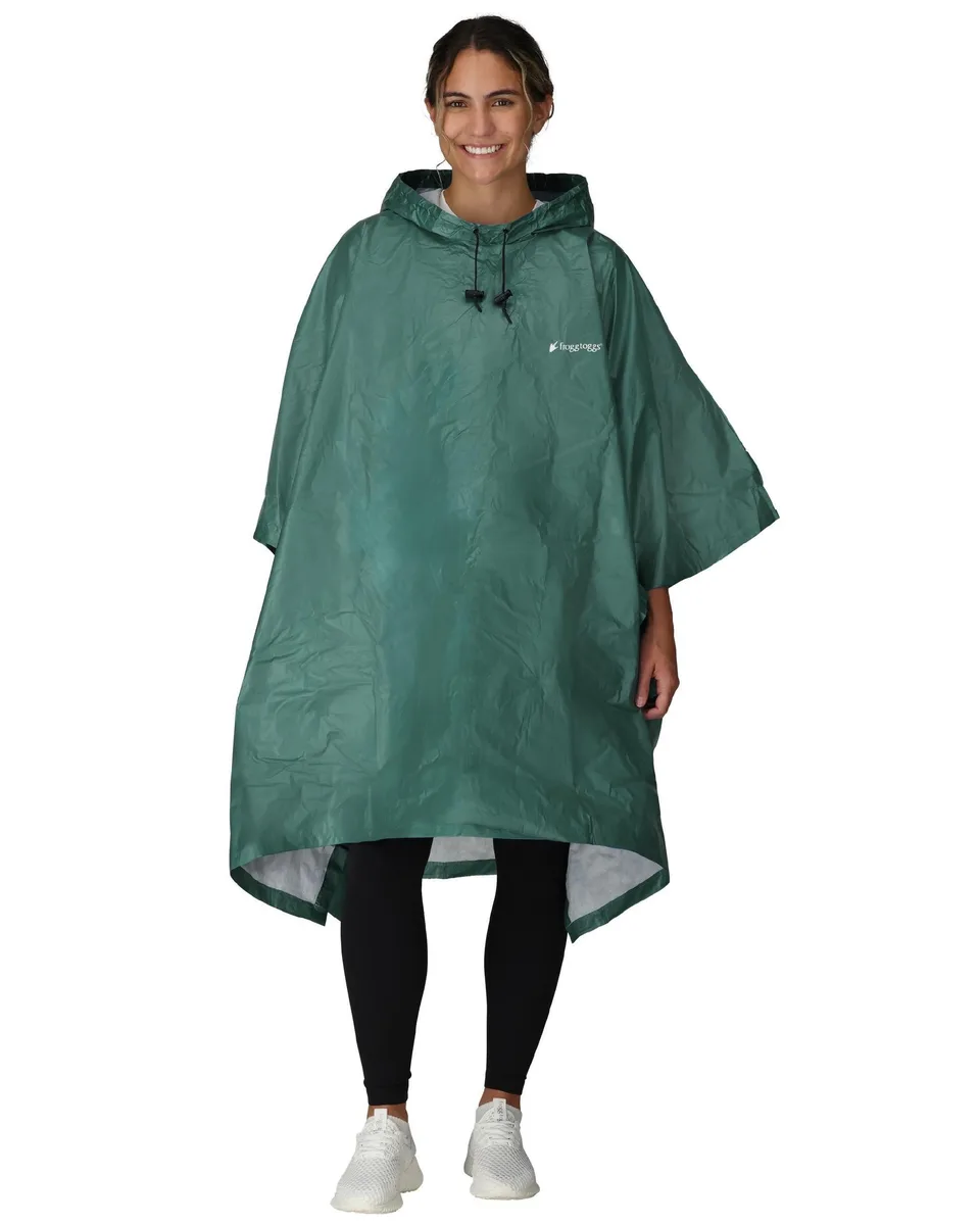 FROGG TOGGS Ultra-Lite2 Reusable Waterproof Breathable Poncho Green Adult — product photo