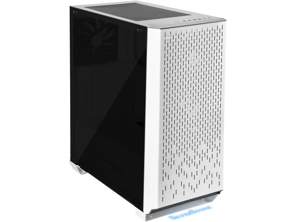 Silverstone Silverstone SST-PM02W-G White ATX Mid Tower PC Case — produktbilde