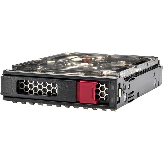A 3.5 inch HPE hard drive with SAS interface and 14 TB capacity