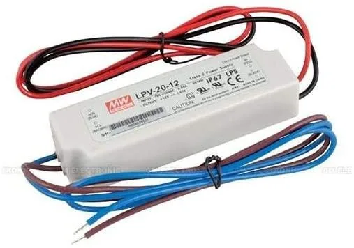 Mean Well Mean Well LPV-20-12 12V 20W 1.67A IP67 power supply — снимка на продукта