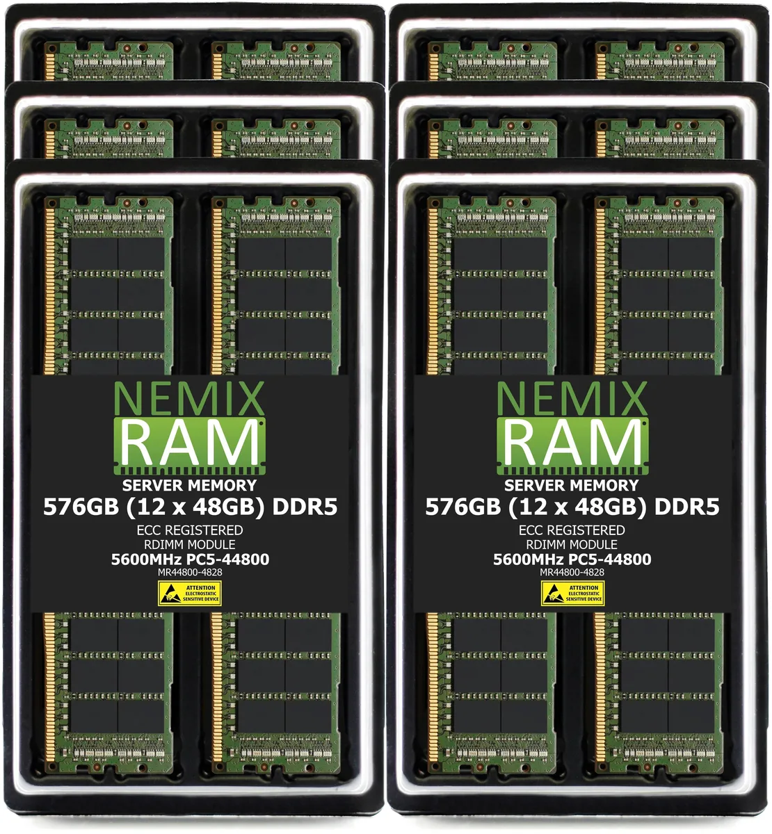 NEMIX RAM NEMIX RAM 576GB 12x48GB DDR5 5600 ECC RDIMM 2Rx8 — termékfotó
