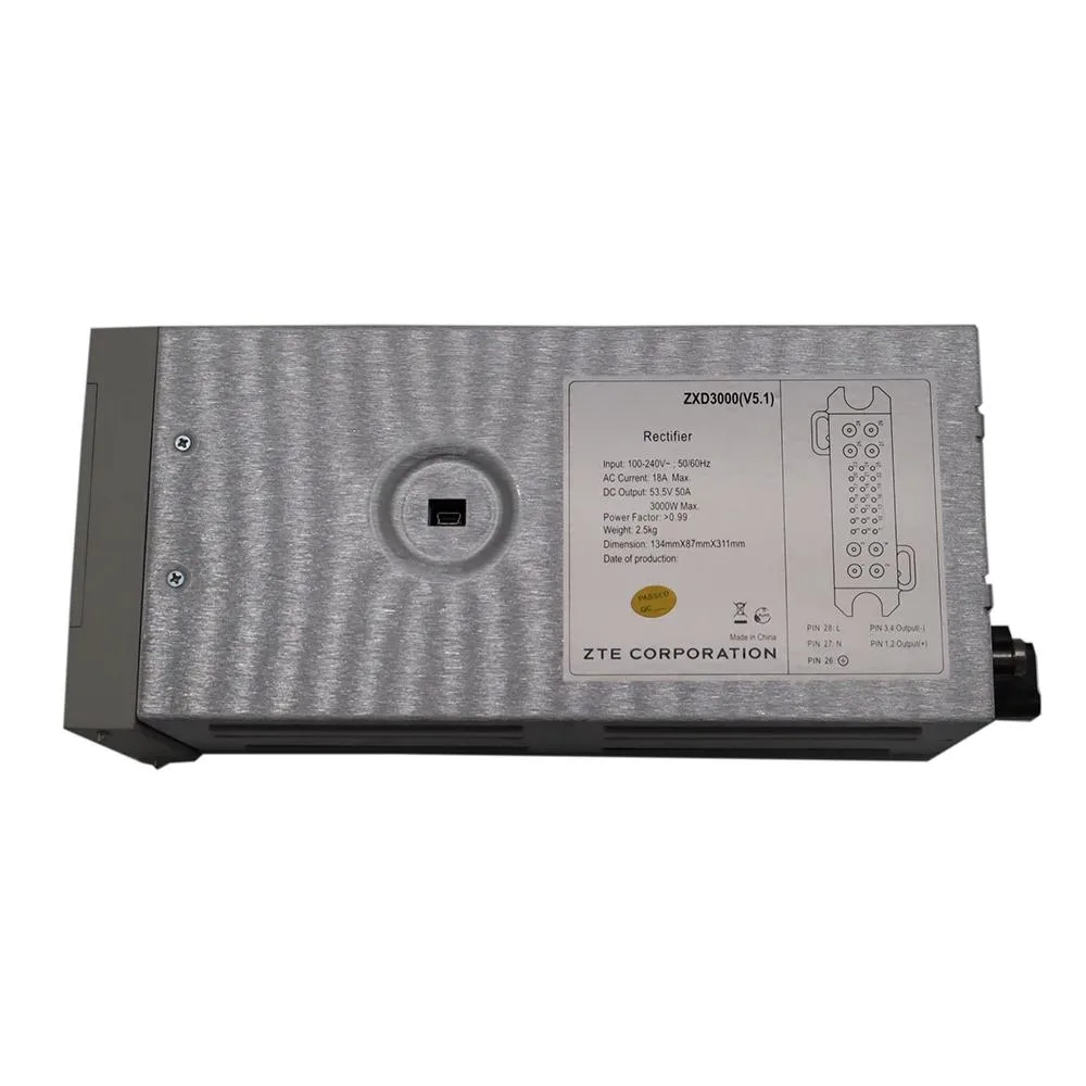 Rectangular ATX power supply unit in black finish