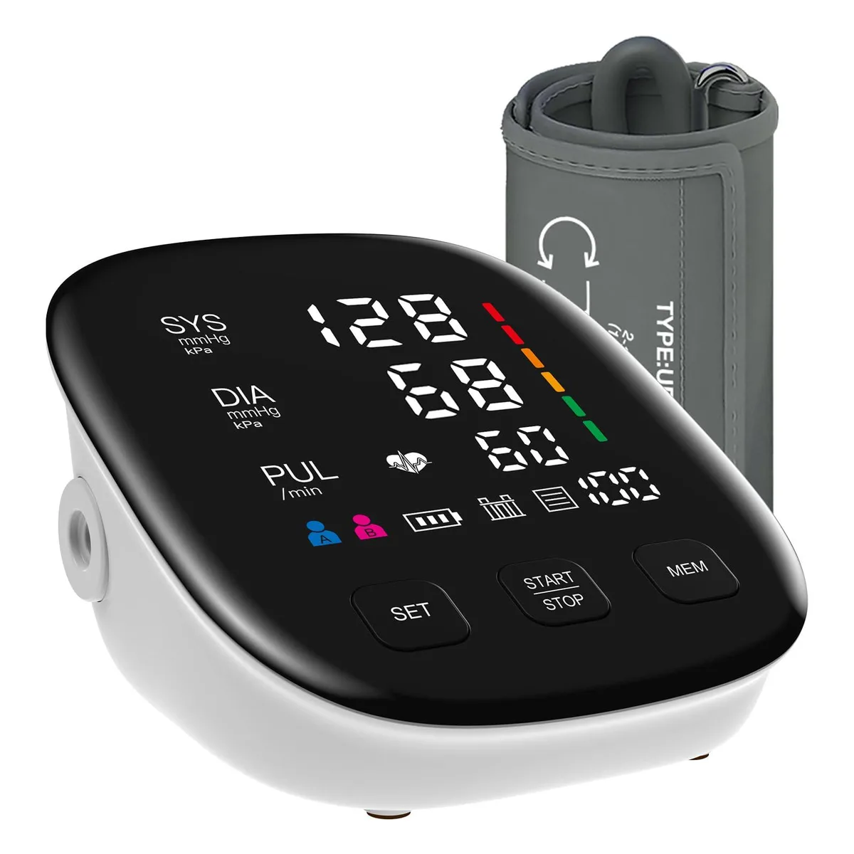  CRABCLAW U80A Blood Pressure Monitor White 9-17 inch Cuff — produkto nuotrauka