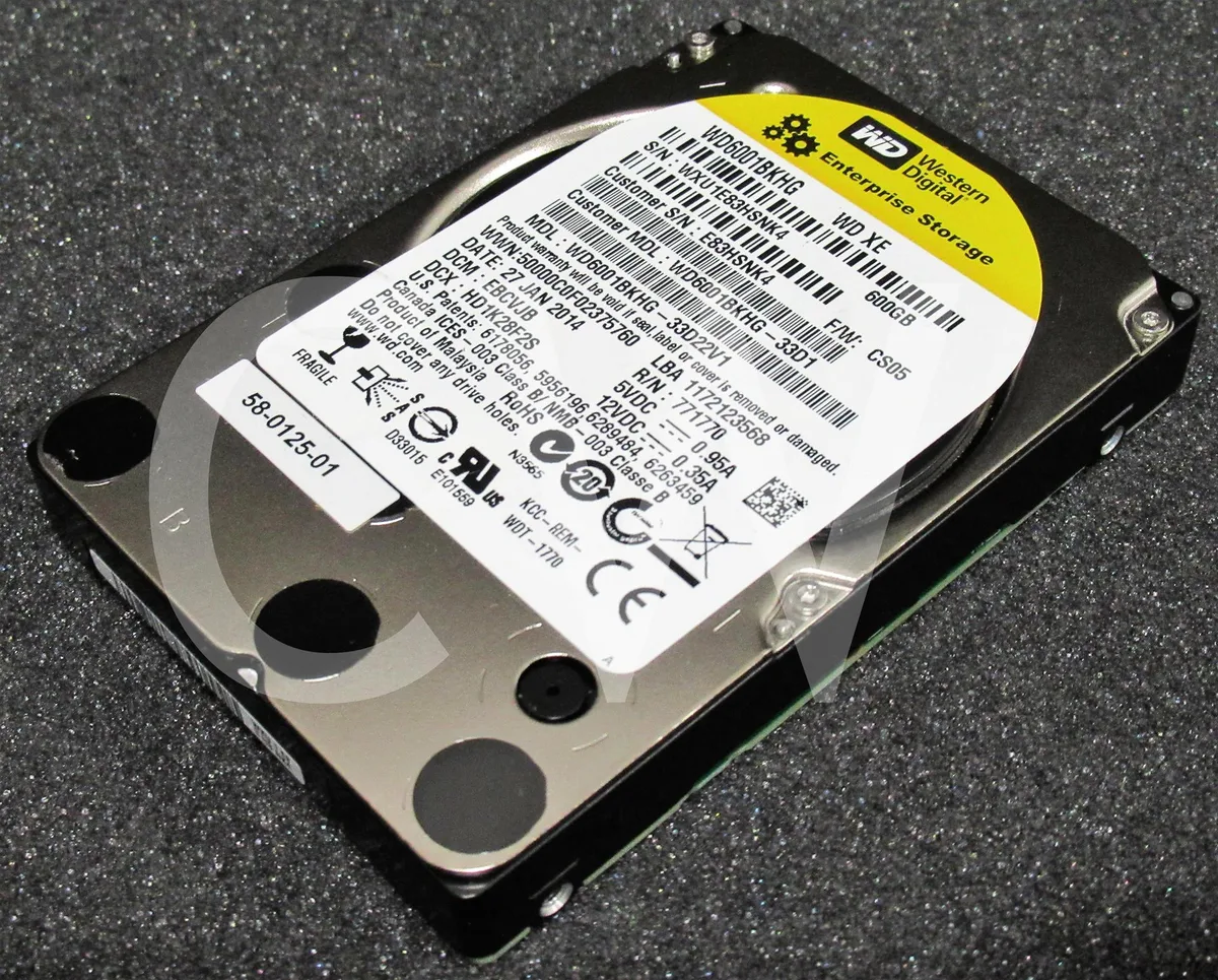 Silver 2.5 inch SAS hard drive bare unit