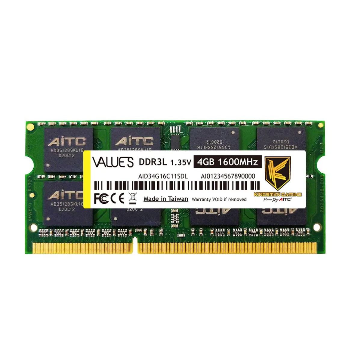 KINGSMAN GAMING KINGSMAN GAMING KSD34G16C11SDL 4GB DDR3L 1600 CL11 laptop RAM — product photo