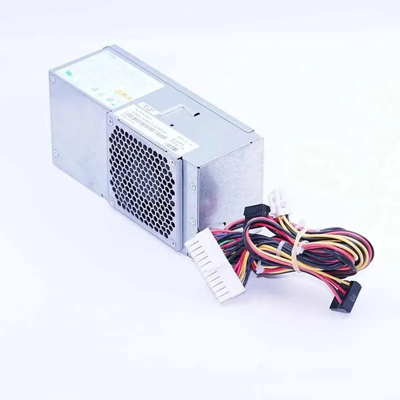 Black ATX power supply unit with rear fan grille and modular cable sockets