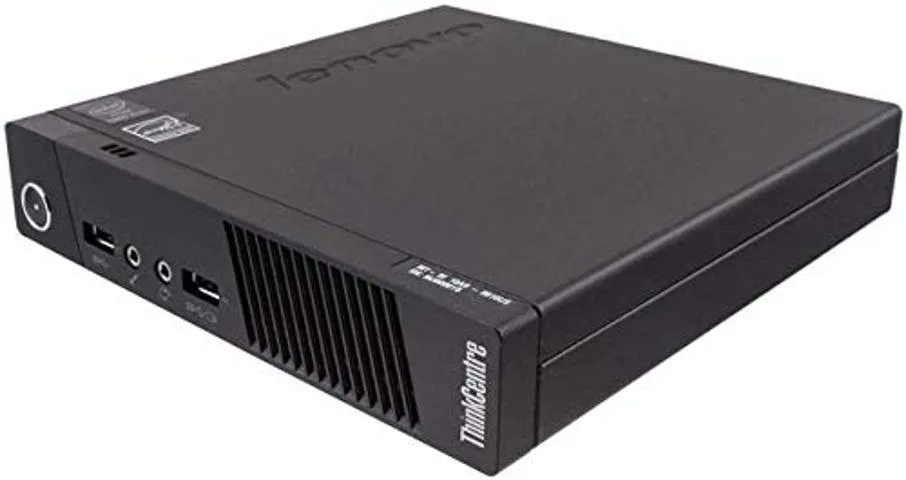 Tiny desktop PC in black compact chassis