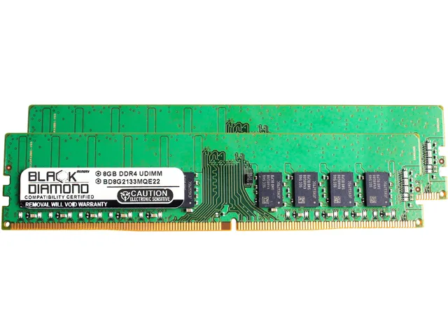 Black Diamond Memory Black Diamond Memory BD8GX22133MQE22 16GB (2 x 8GB) DDR4 2133 ECC Unbuffered server RAM — ภาพสินค้า