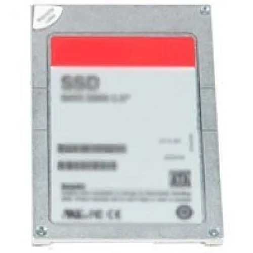 Silver 2.5 inch SAS solid state drive with label showing 400-AMCI 960 GB