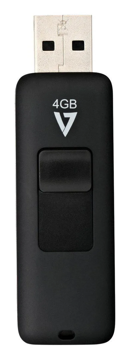 V7 V7 VF24GAR-3N 4GB USB 2.0 flash drive black — produkto nuotrauka