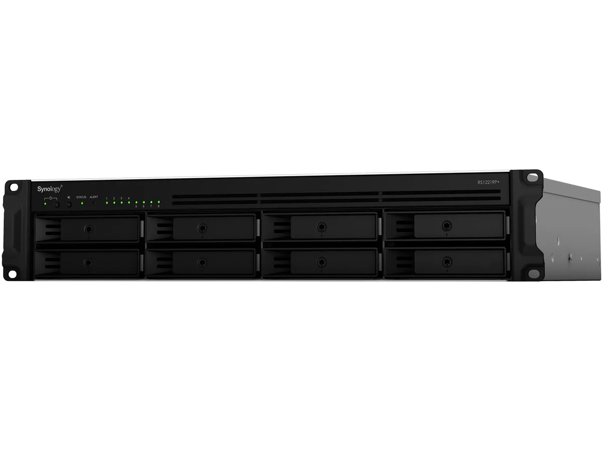 Synology Inc. Synology Inc. RS1221RP+ 8-bay rackmount NAS, AMD Ryzen V1500B 2.2 GHz, 4GB DDR4 — photo du produit