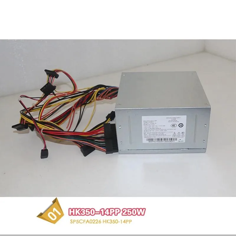 Compact ATX power supply unit in matte black finish with 24-pin connector