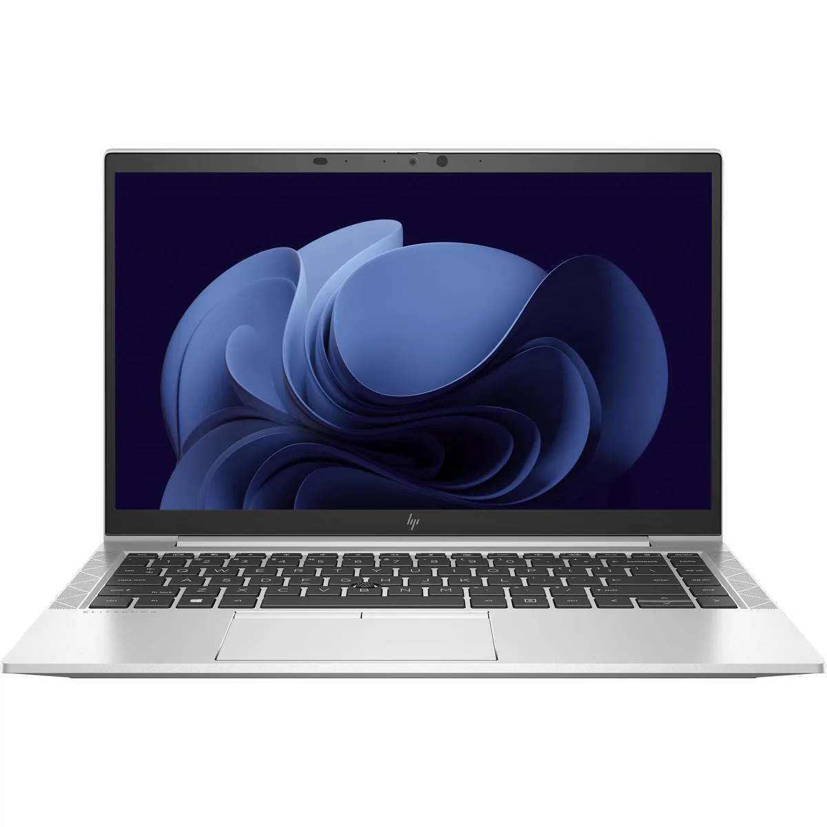 Silver 14 inch HP EliteBook 840 G8 laptop closed view
