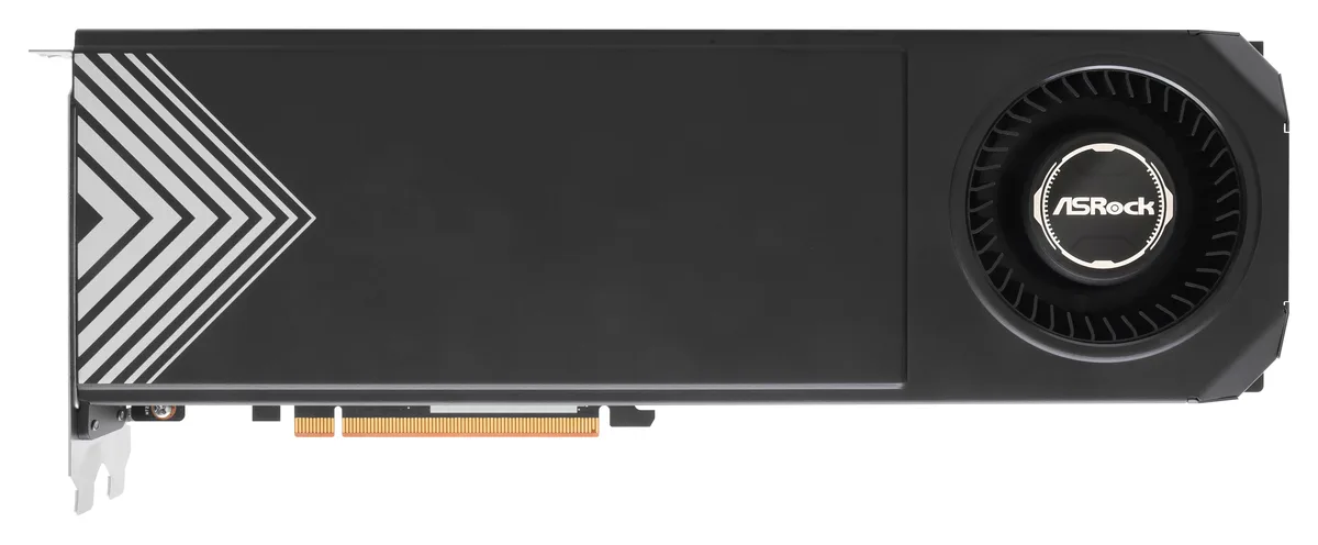 ASRock Radeon RX 7900 XT Creator triple-fan graphics card, matte black shroud, three-slot ATX form factor