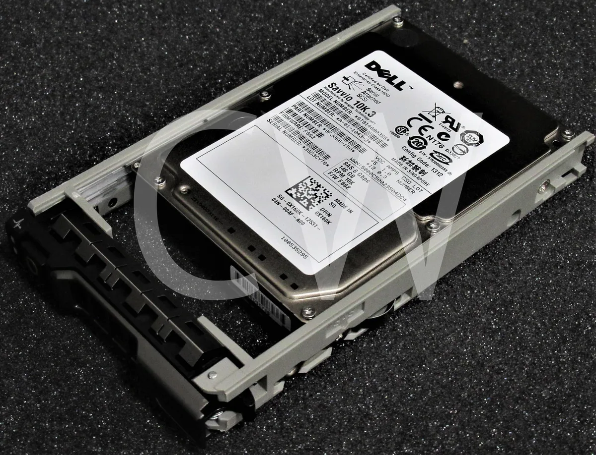 Silver 2.5 inch SAS hard drive with server caddy