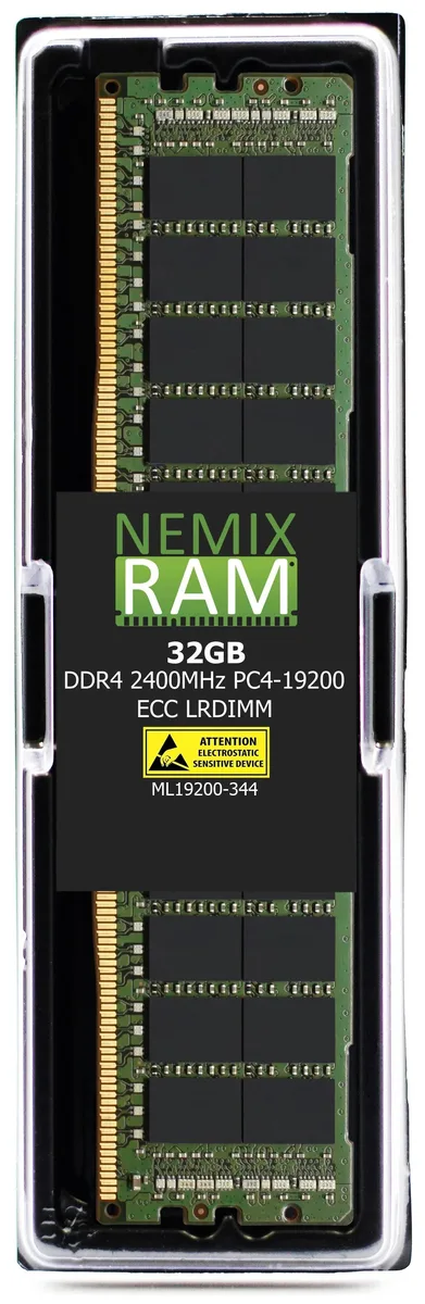 Green bare circuit board DDR4 LRDIMM module 288 pins 32GB
