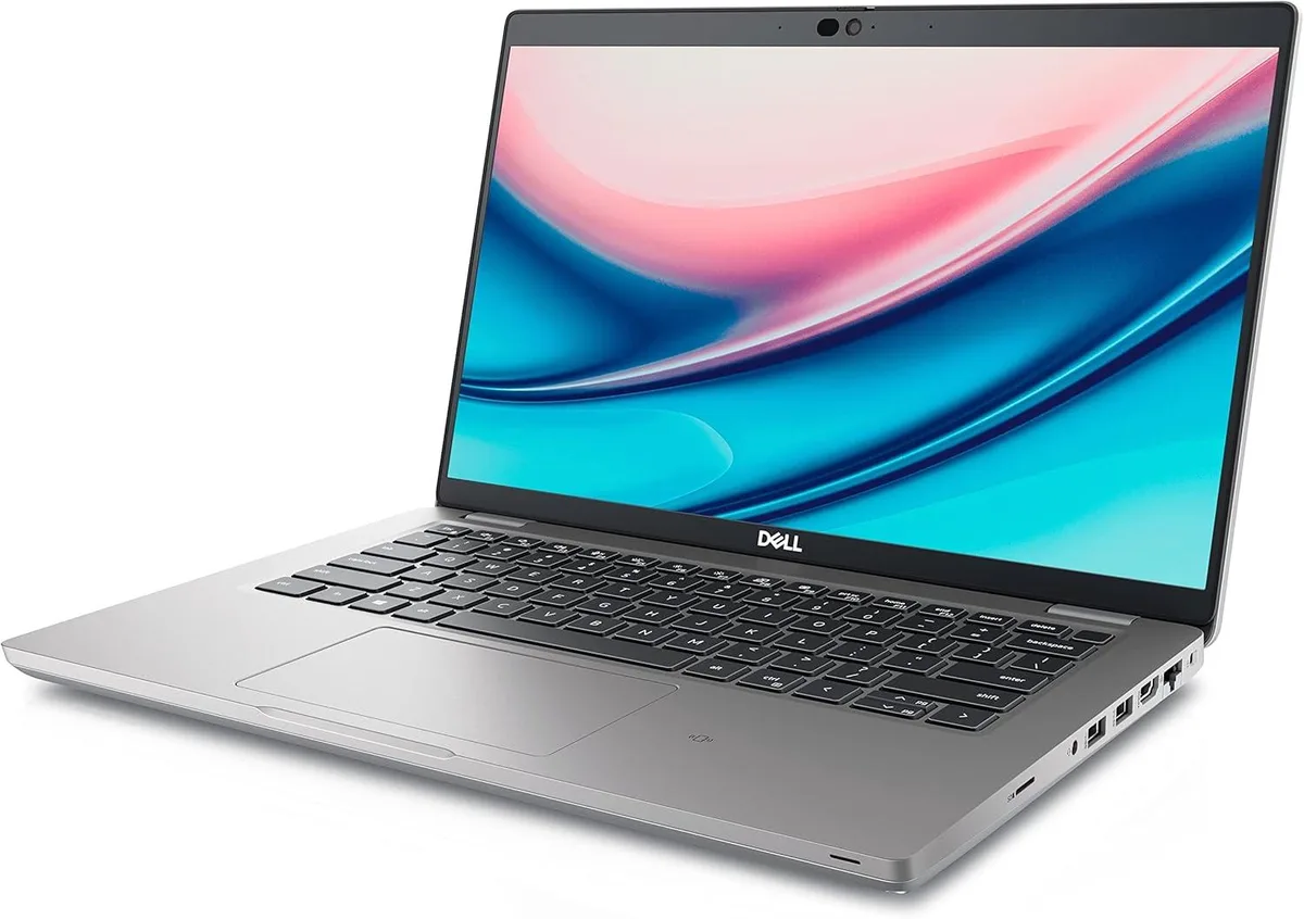 Black Dell Latitude 5421 14 inch laptop closed on a surface