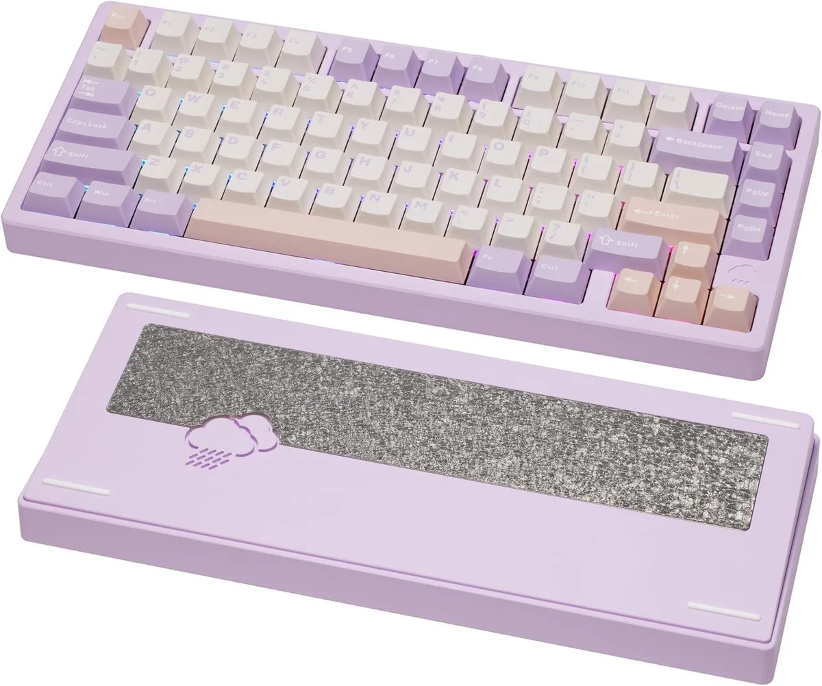 BFKK BFKK Rainy75 Aluminium Mechanical Gaming Keyboard Purple 75% 7000mAh — product photo