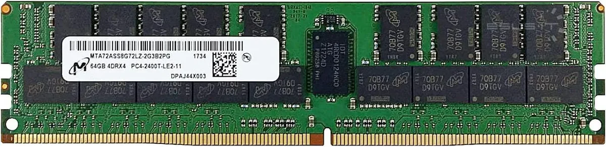 Micron Micron 64GB DDR4 2933MHz CL21 LRDIMM Server Memory — 商品写真