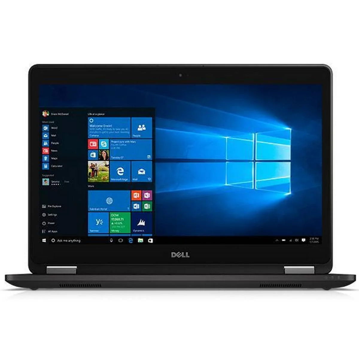 Black Dell Latitude E7270 12.5 inch laptop closed view