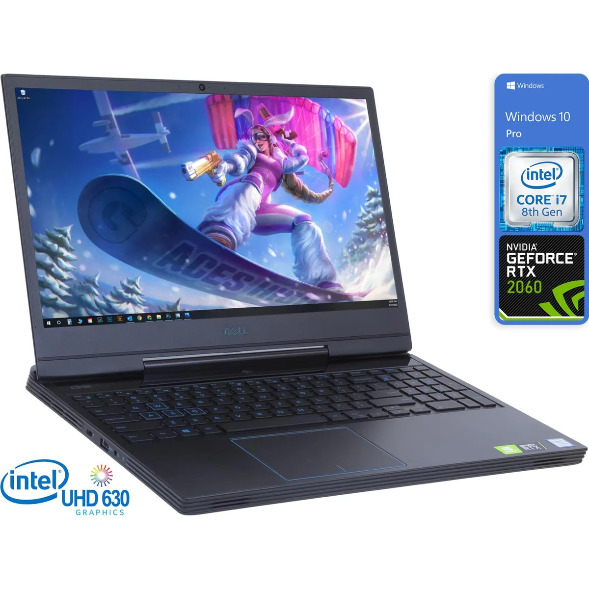 Black Dell G5 gaming laptop 15.6 inch FHD non-touch display closed clamshell matte finish