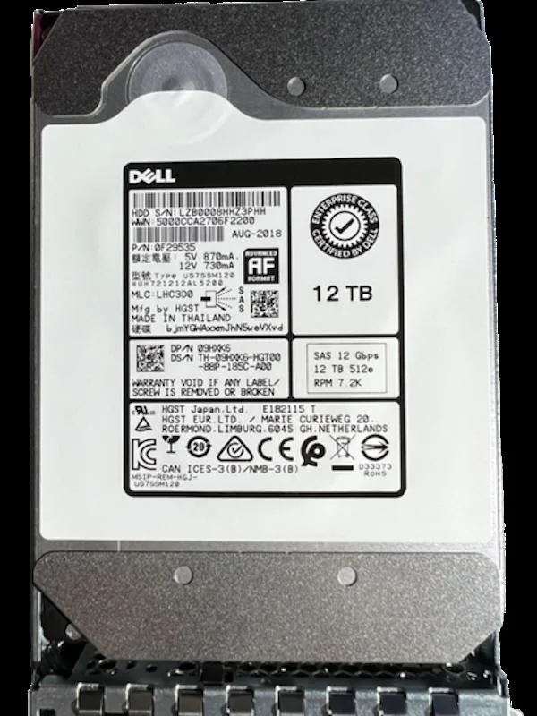 DELL DELL 0F29535 12TB SAS 7200RPM 3.5" internal hard drive — صورة المنتج